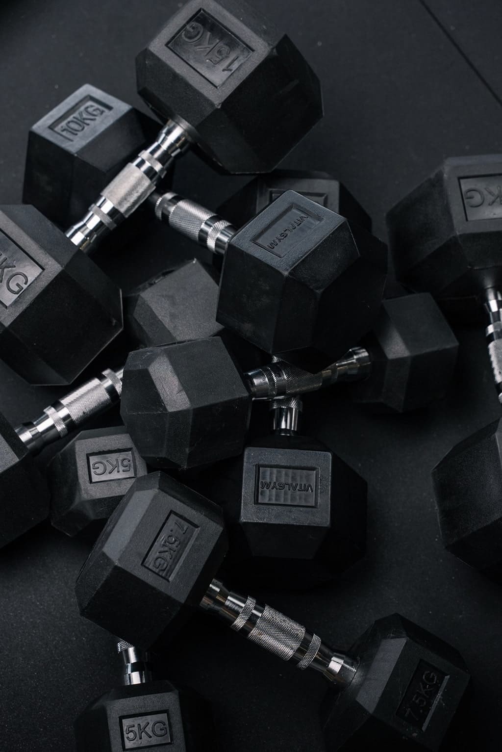 High-Quality HEX Dumbbells Set 5-40kg for Strength Training